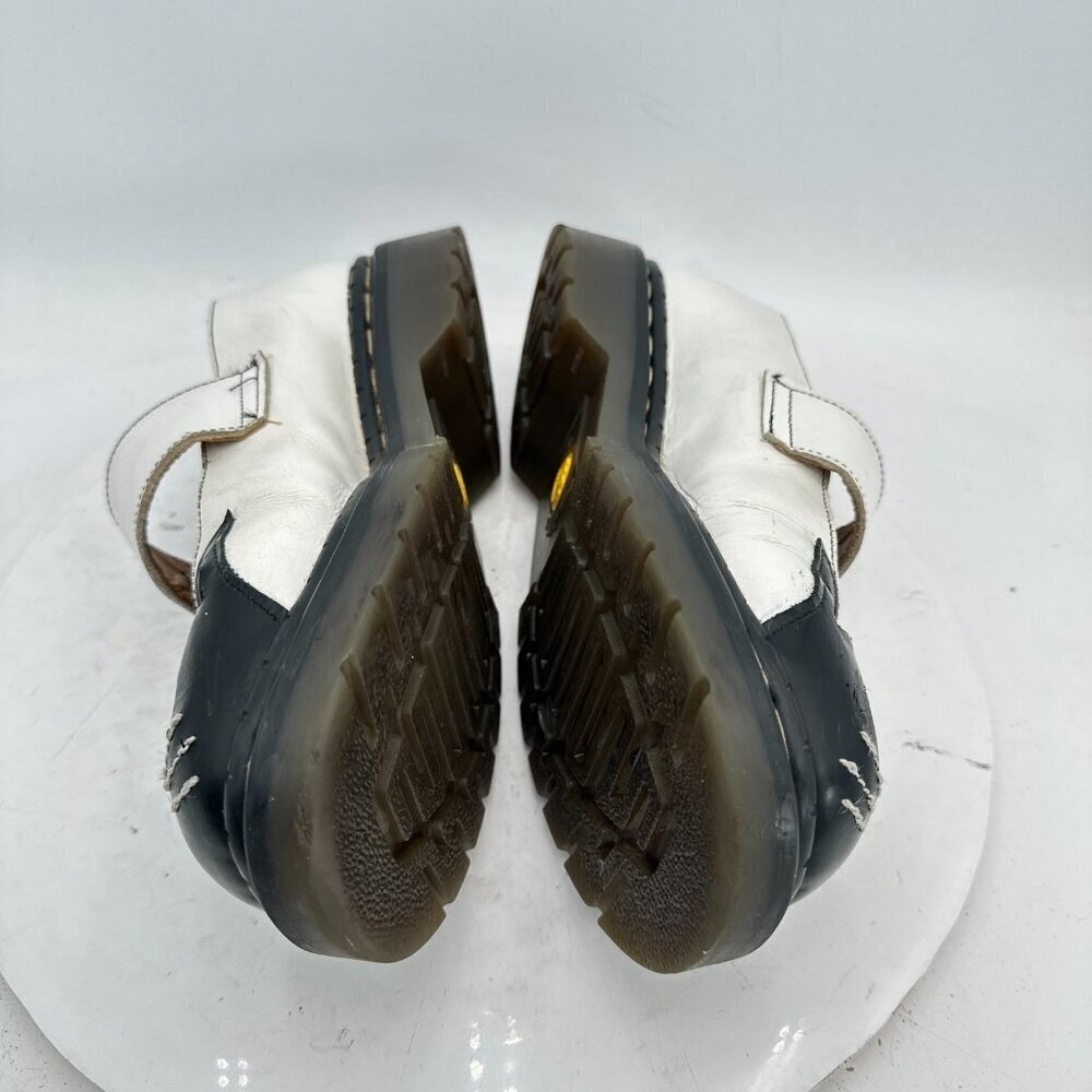Tredair Women Size 7 White Black Kitty Leather Mary Jane Buckle Casual Shoes - Picture 7 of 11